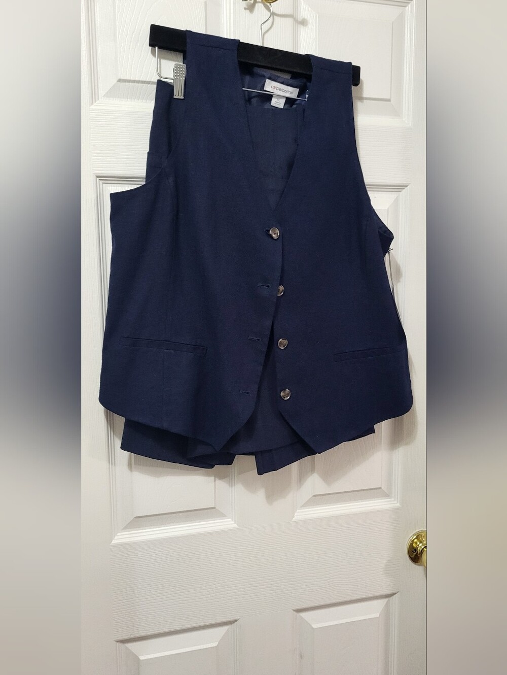 Liz Claiborne 2 piece Navy Blue Women's Short Skort Vest Set